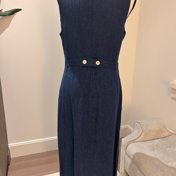 Jenni Kayne Callen Chambray Linen Button-Front Midi Dress - Picture 5 of 8